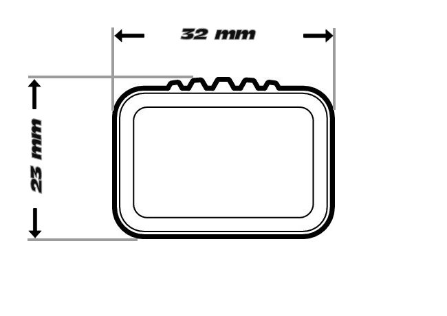 4-kant Barren (32x23mm)