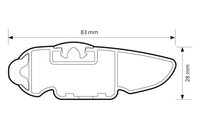 Nordrive N15095 Silenzio Rail, 1 Paar Dachträger aus Aluminium - M